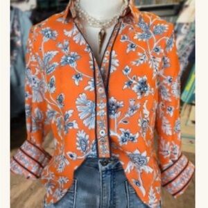 Vintage Floral Button Down blouse